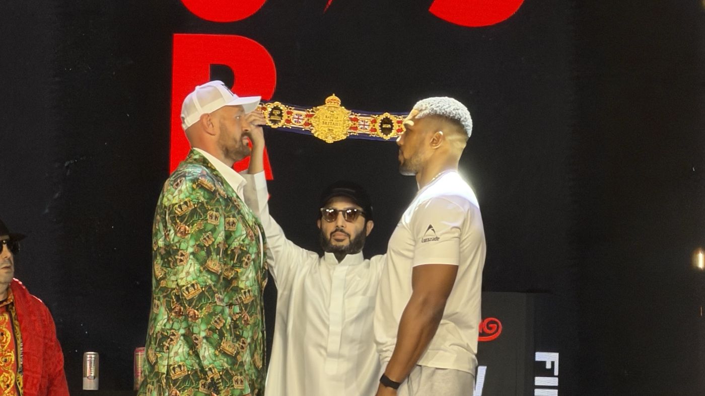 Fury v Joshua press conference face-off