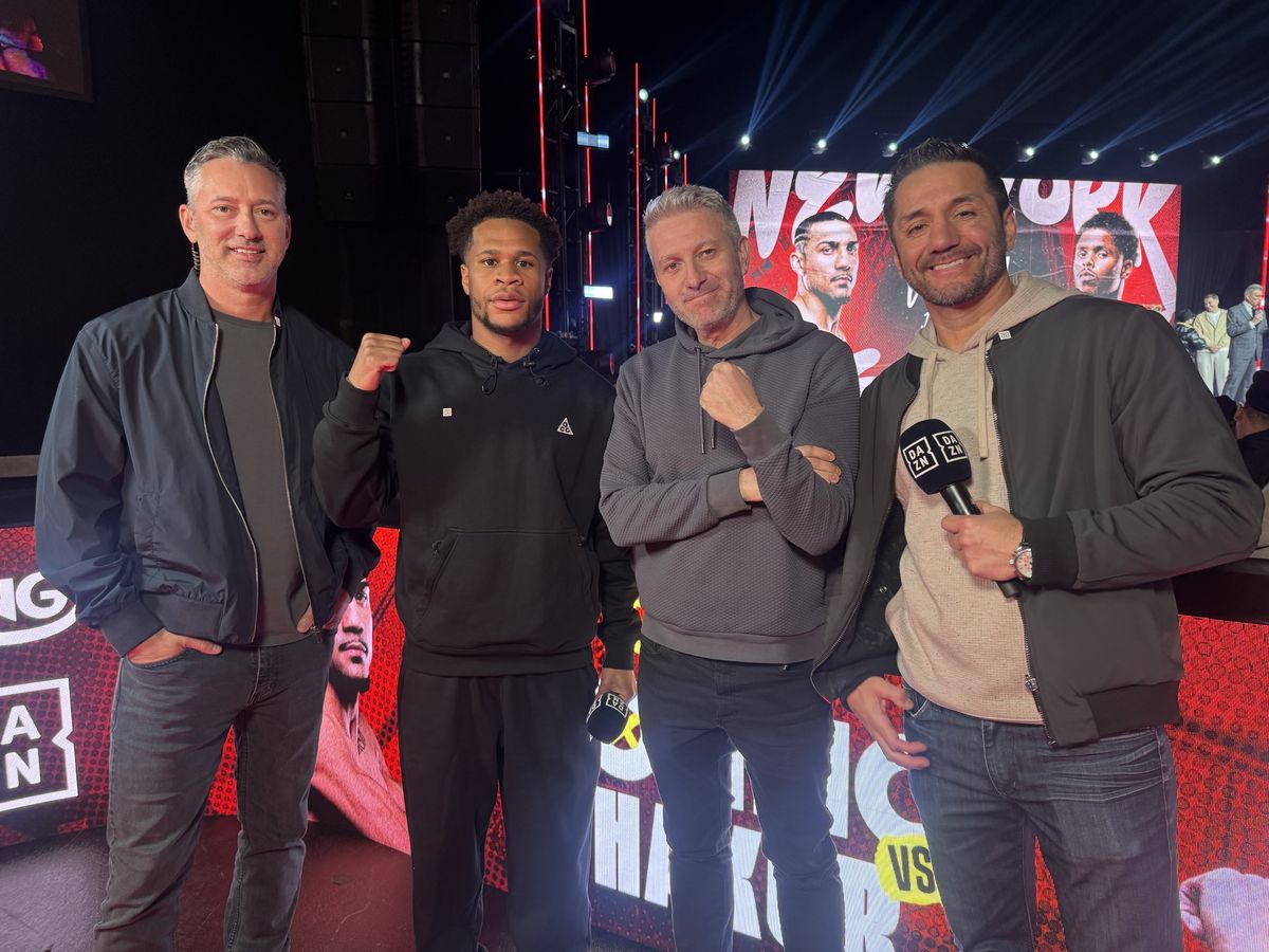 Talent and crew on set during fight week in New York